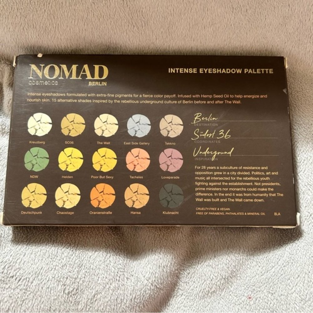 Nomad Berlin Underground Palette 15 Eye Shadow Palette- NIB - Picture 3 of 8